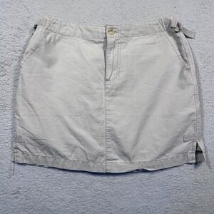 Vintage Gloria Vanderbilt Rip Stop Skirt Skort Mini‎ Khaki Gorpcore Women's 4